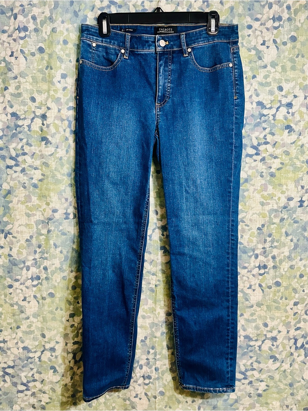 Talbots Flawless Five-Pocket Slim Ankle Jeans Dark Wash Stretch Denim Size 6